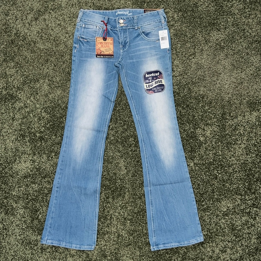 Low-Rise Blue Jeans
